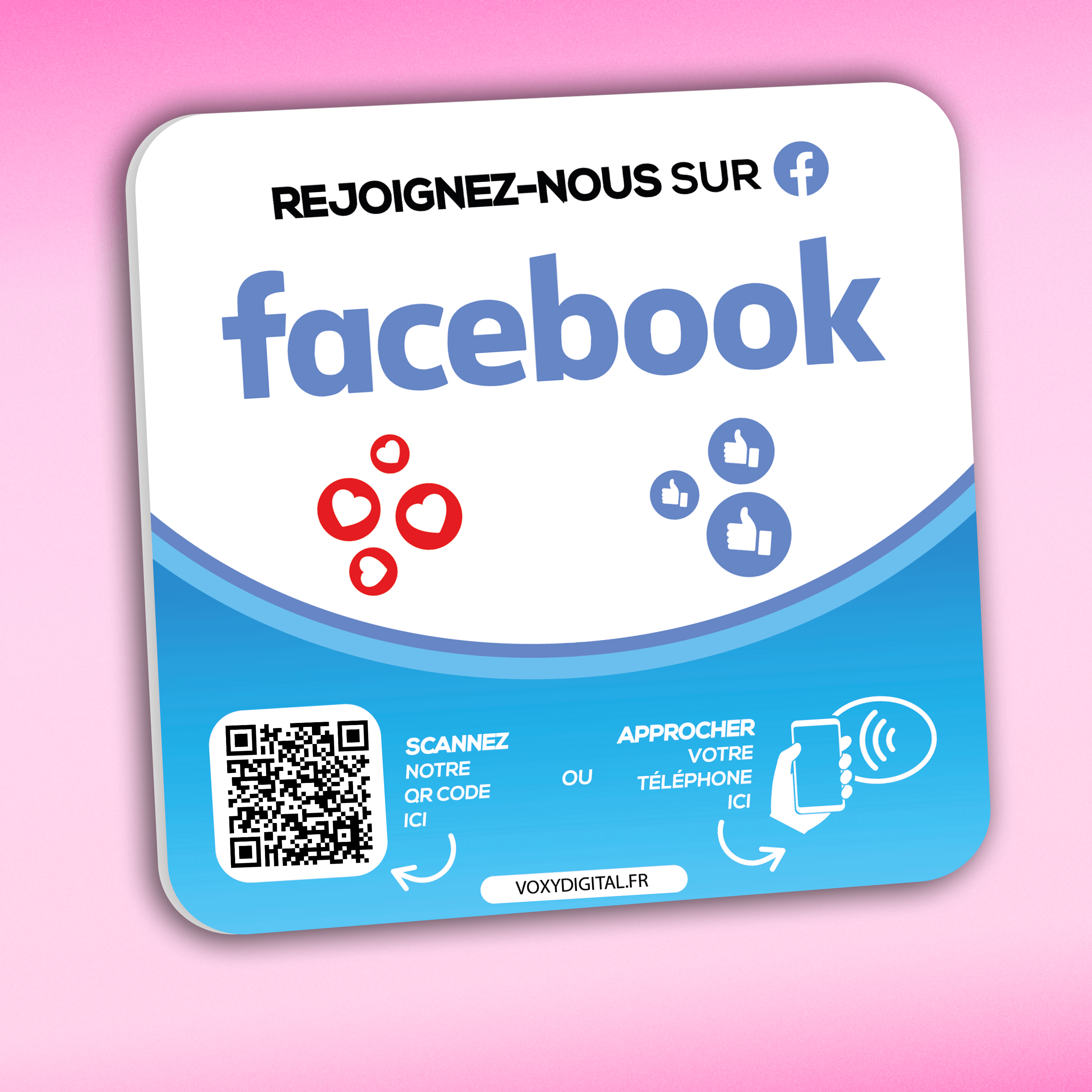 Plaque Facebook  - NFC